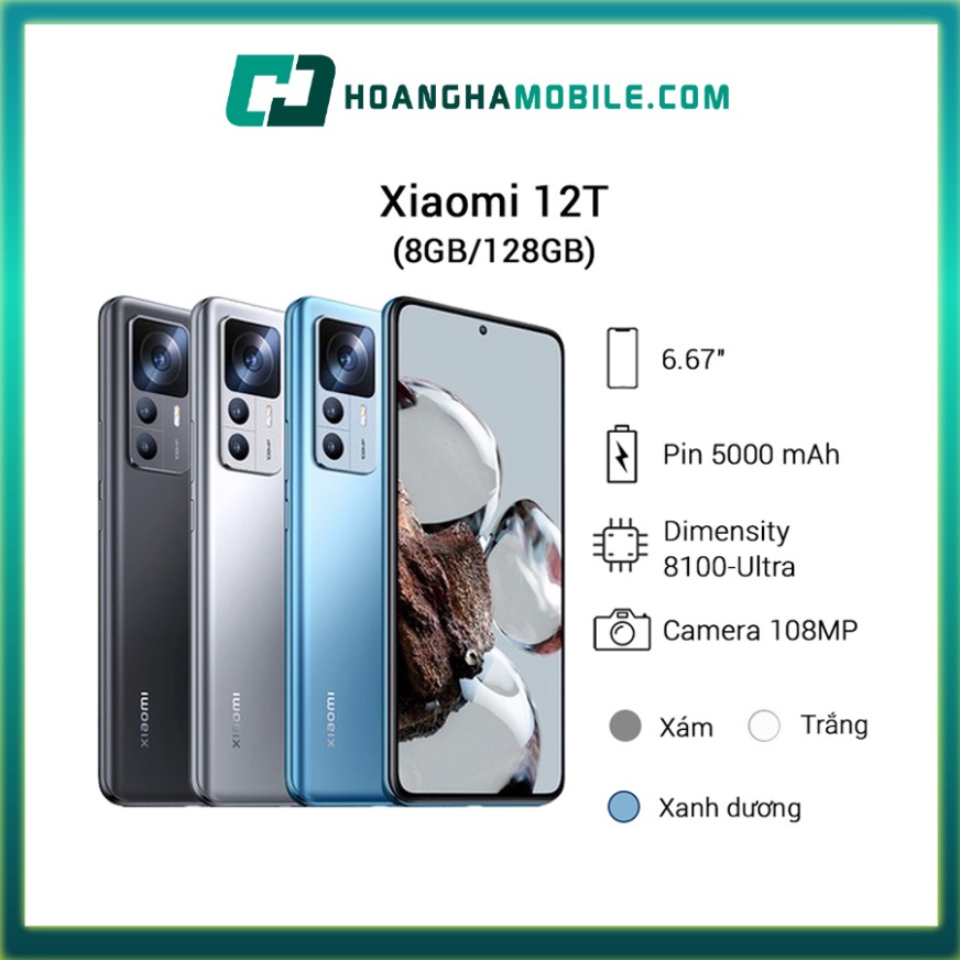 Điện Thoại Xiaomi 12T 8GB/128GB - Chính hãng