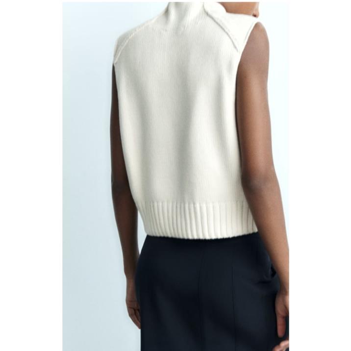 Morocco Zara Áo Dệt Kim Không Tay + Áo Dệt Kim Tay Dài Thời Trang Thu Đông xinh đẹp