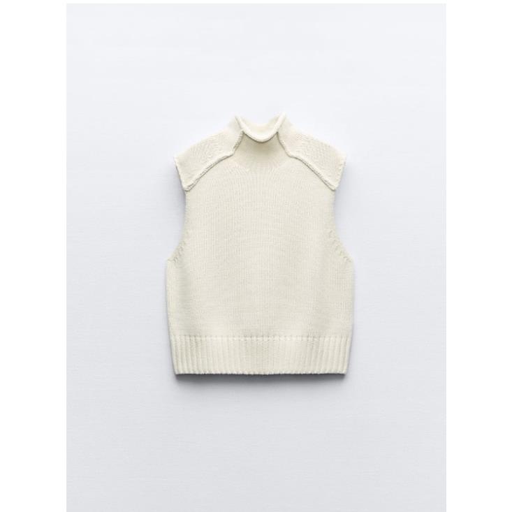 Morocco Zara Áo Dệt Kim Không Tay + Áo Dệt Kim Tay Dài Thời Trang Thu Đông xinh đẹp