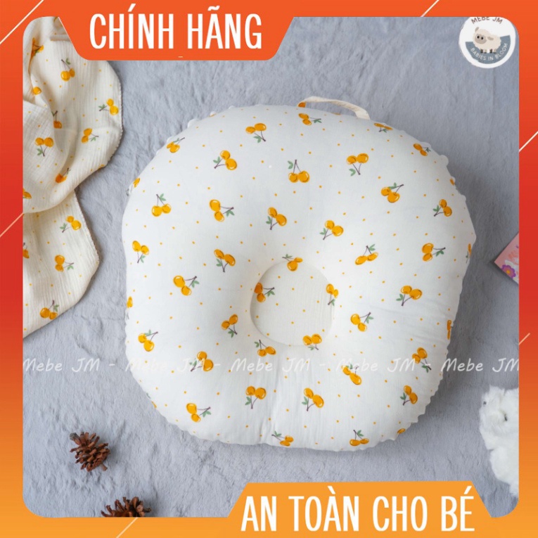 Gối chống trào ngược JM xô Muslin organic cao cấp bông kháng khuẩn thân thiện cho bé