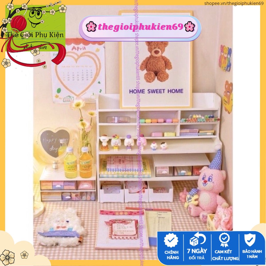 Tủ để bàn đựng đồ đa năng , hộp đựng bút nhiều ngăn kéo , kệ mỹ phẩm đồ dùng học tập decor bàn học A2 .