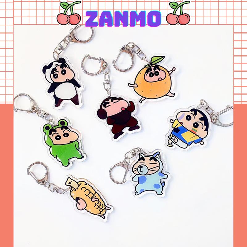 Zanmo Móc Khóa  Acrylic Hình Hoạt Hình Shinnosuke Cậu Bé Bút Chì Shin Cá Tính Có Màng Bảo Vệ