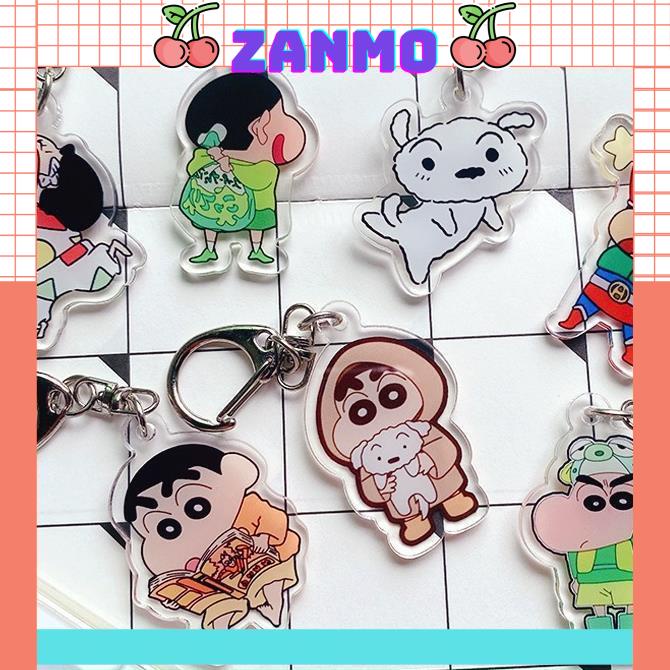 Móc Khóa Acrylic crayon shin chan cậu bé bút chì dễ thương có màng chống trầy