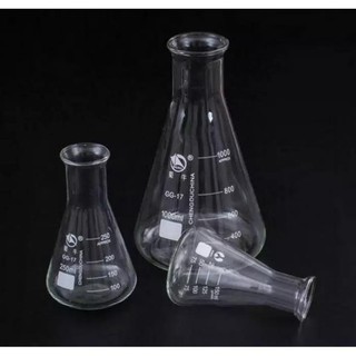 Bình tam giác thủy tinh 50ml, 100ml,150ml, 250ml cổ trơn- bình nón