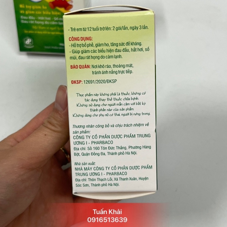Đa triệu chứng Datrieuchung New Herbal for Kid 12 gói TW1