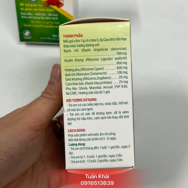 Đa triệu chứng Datrieuchung New Herbal for Kid 12 gói TW1