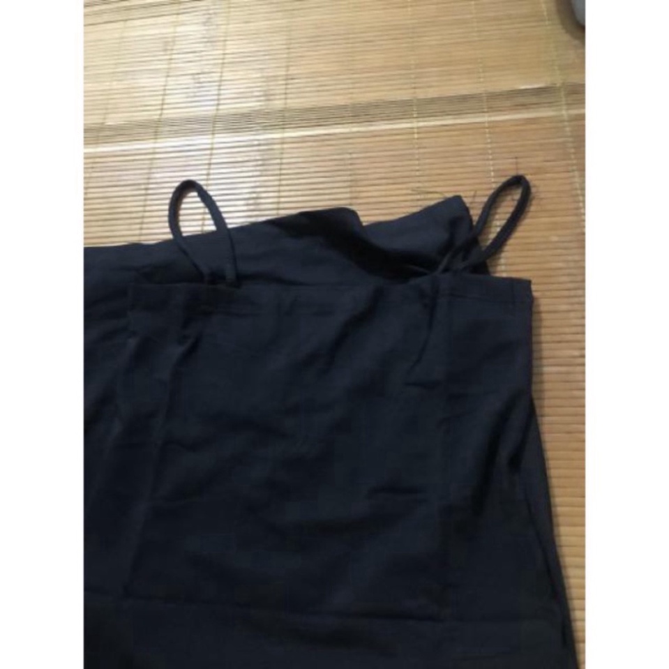 Váy 2 dây trơn đen xa hoa phối hợp Blazer, cardigan siêu chất - Váy hai dây ôm body tôn dáng