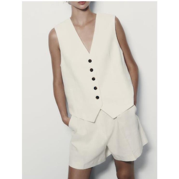 Morocco Zara áo gile và quần short cùng bộ