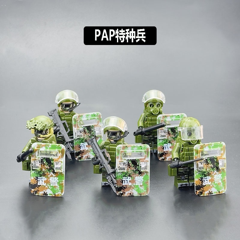 Mô Hình Đồ Chơi lego Cảnh Sát Lực Lượng Đặc Biệt Chống Virus pa Tương Thích Với Mô Hình lego Quân Đội Bé Trai