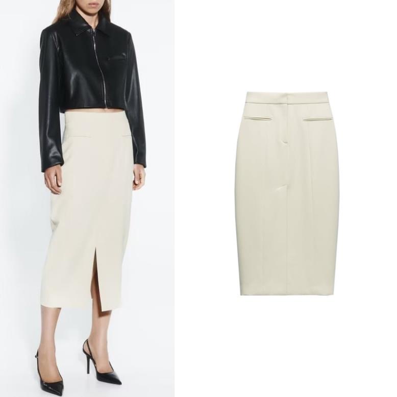 Morocco Zara Chân Váy Dáng Suông công sở thanh lích