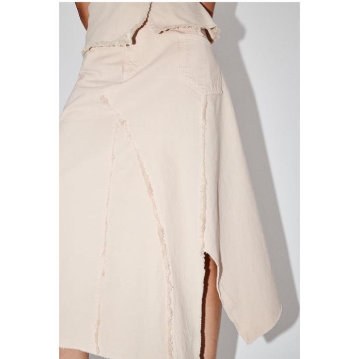 Morocco Zara áo quây vạt lệch và chân váy cut vạt chất siêu đẹp