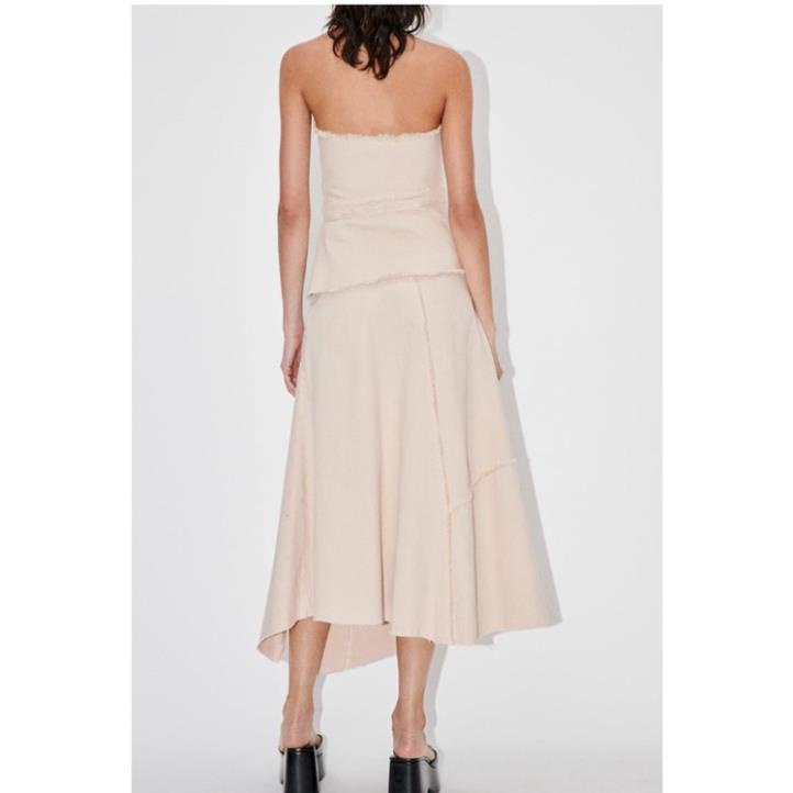 Morocco Zara áo quây vạt lệch và chân váy cut vạt chất siêu đẹp