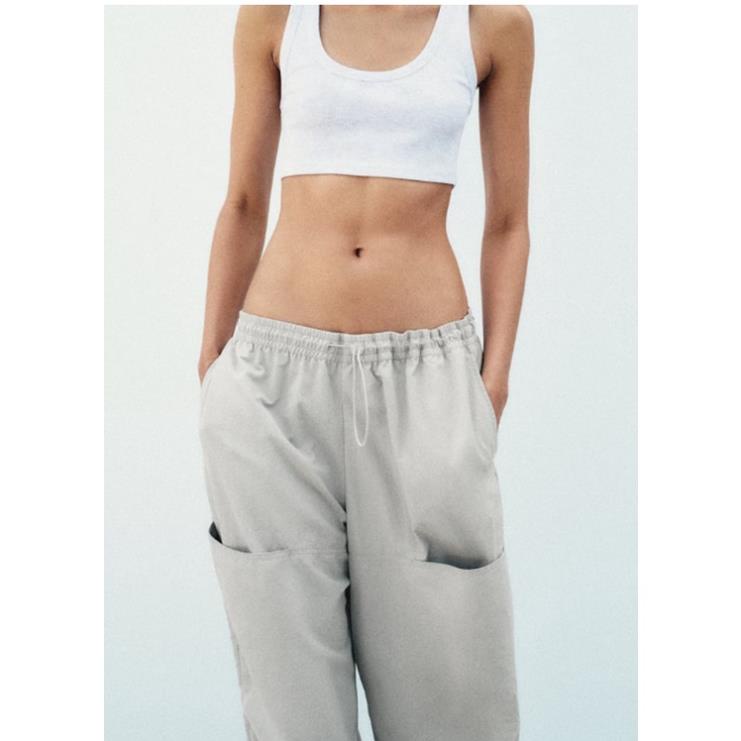 Morocco Zara quần thụng ống trùng cạp chun thoải mái