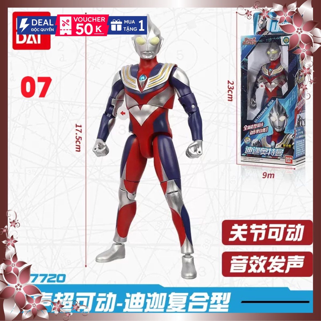 Mô hình Ultraman Mô Hình Búp Bê Siêu Nhân Có Khớp Cử Động Độc Đáo đẹp có tặng xe