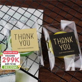 Vỉ 6 tem Thank You vuông