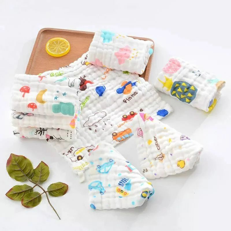 Khăn xô sữa tắm, lau mặt cho bé sơ sinh 6 lớp kích thước 30x30 cm
