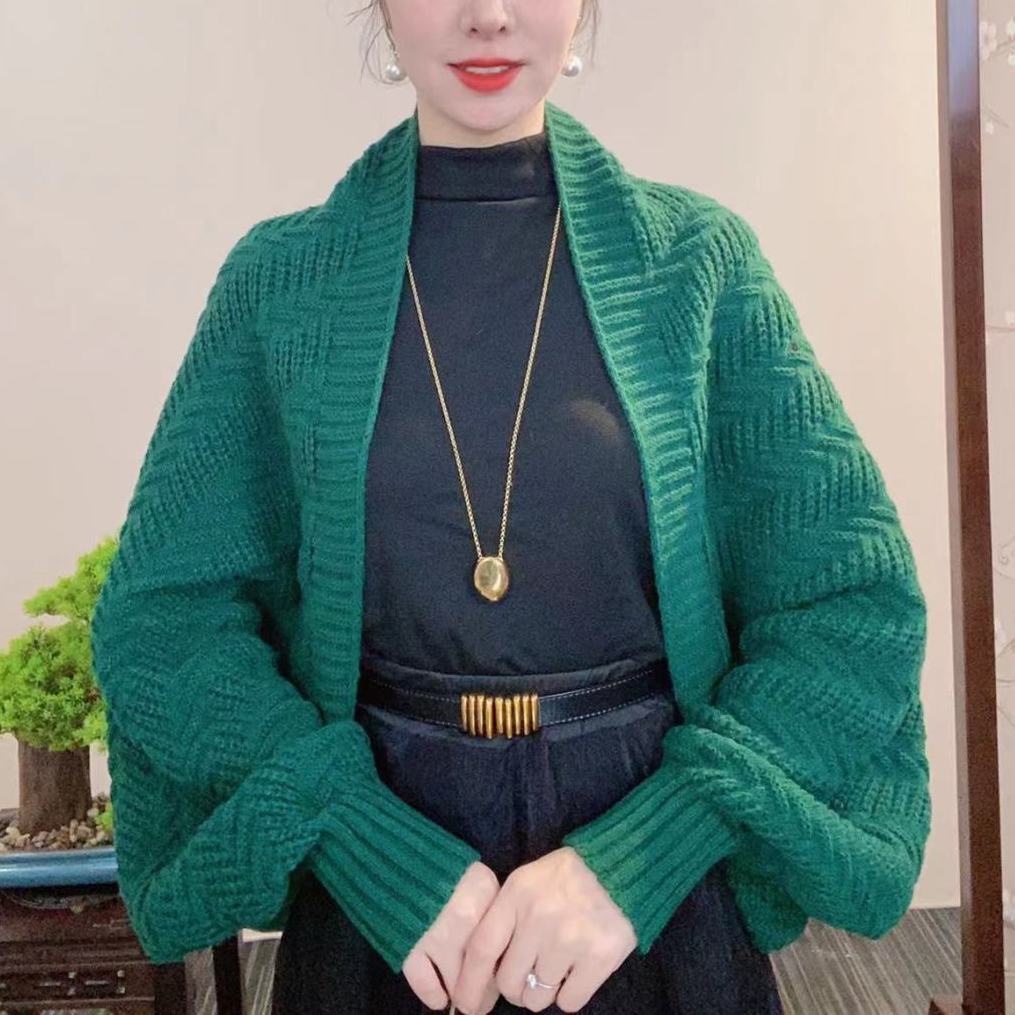 Áo Khoác cardigan Dệt Kim Một Kích Thước Màu Trơn Thời Trang Xuân Thu Mới Đa Chức Năng Dành Cho Bạn Nữ