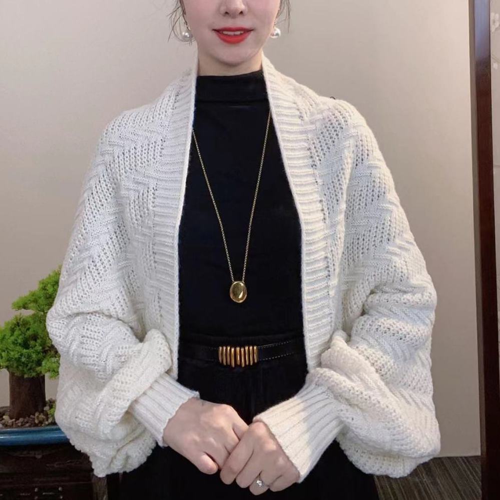 Áo Khoác cardigan Dệt Kim Một Kích Thước Màu Trơn Thời Trang Xuân Thu Mới Đa Chức Năng Dành Cho Bạn Nữ