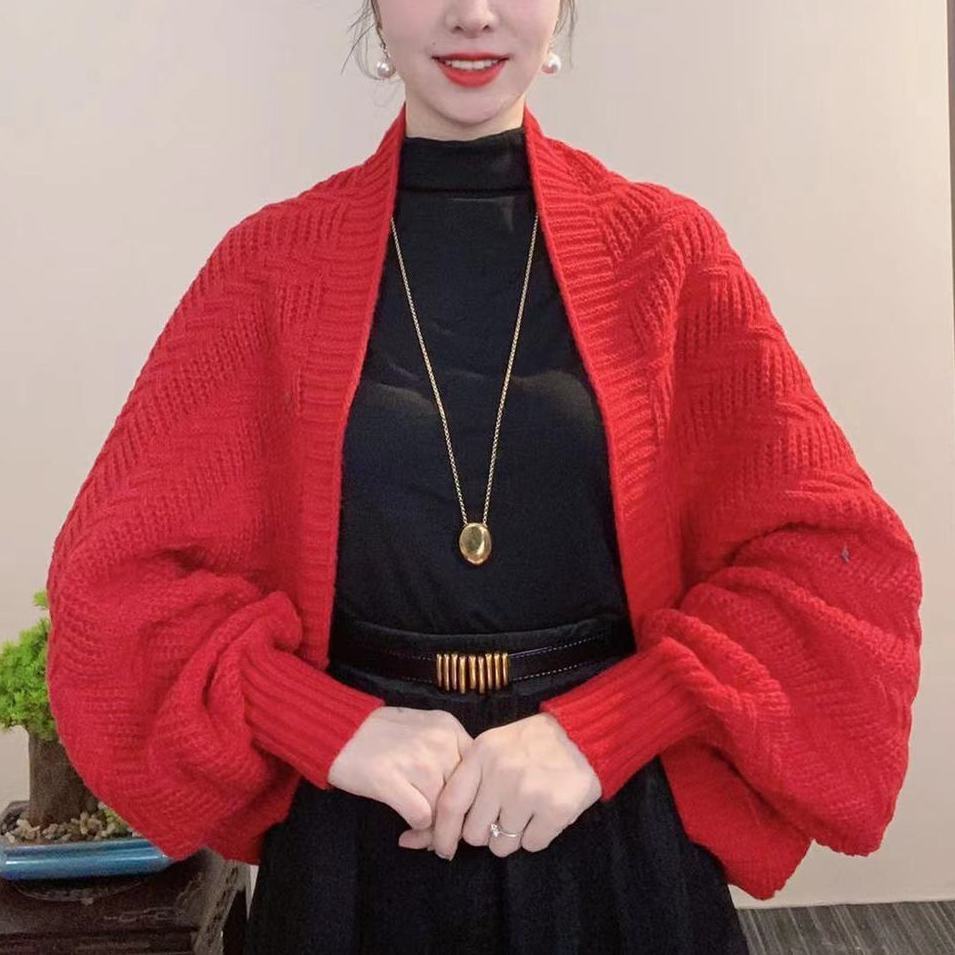 Áo Khoác cardigan Dệt Kim Một Kích Thước Màu Trơn Thời Trang Xuân Thu Mới Đa Chức Năng Dành Cho Bạn Nữ