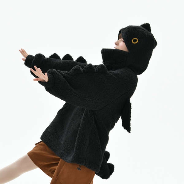 Áo sweater Chui Đầu Vải Nhung Hình Rồng Đen Nhỏ Thiết Kế Thời Trang Phong Cách Mới 2023 Dành Cho Bạn Nữ