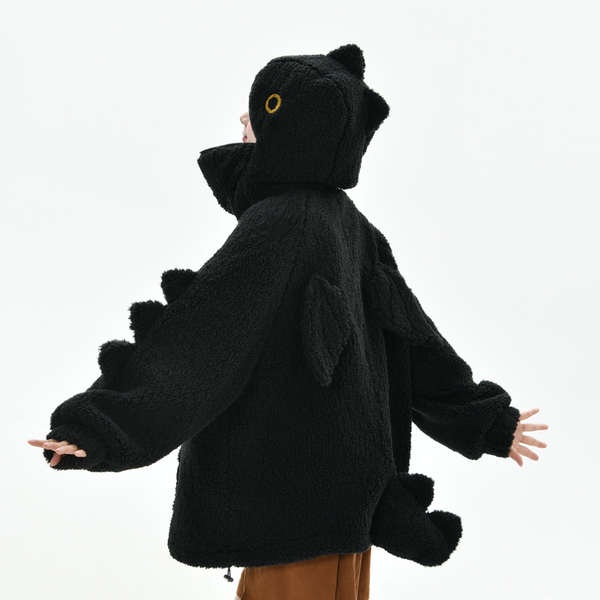 Áo sweater Chui Đầu Vải Nhung Hình Rồng Đen Nhỏ Thiết Kế Thời Trang Phong Cách Mới 2023 Dành Cho Bạn Nữ