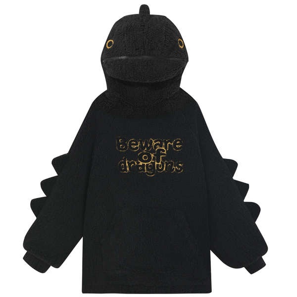 Áo sweater Chui Đầu Vải Nhung Hình Rồng Đen Nhỏ Thiết Kế Thời Trang Phong Cách Mới 2023 Dành Cho Bạn Nữ