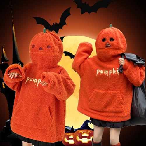 Thời Trang Áo Hoodie In Hình Bí Ngô Dễ Thương Cho Nam