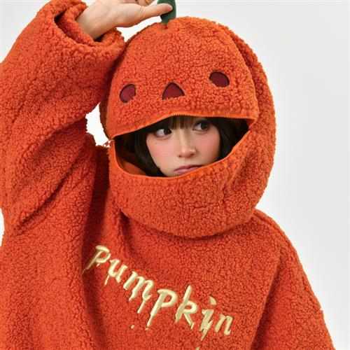 Thời Trang Áo Hoodie In Hình Bí Ngô Dễ Thương Cho Nam