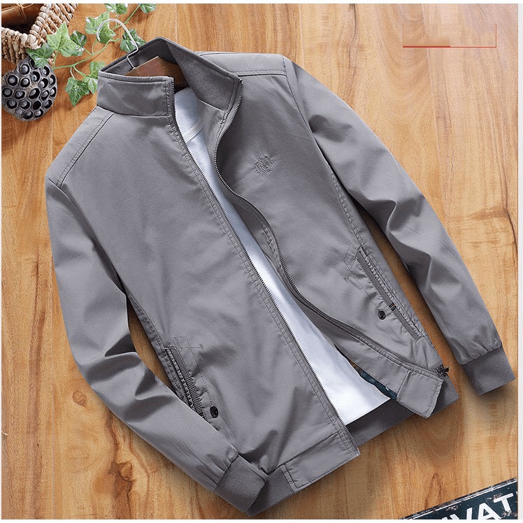 Áo Khoác Dù Nam Cổ Đứng Thiết Kế 2 Lớp Họa Tiết Thêu FS 4 Màu Nam Tính hot trend TM