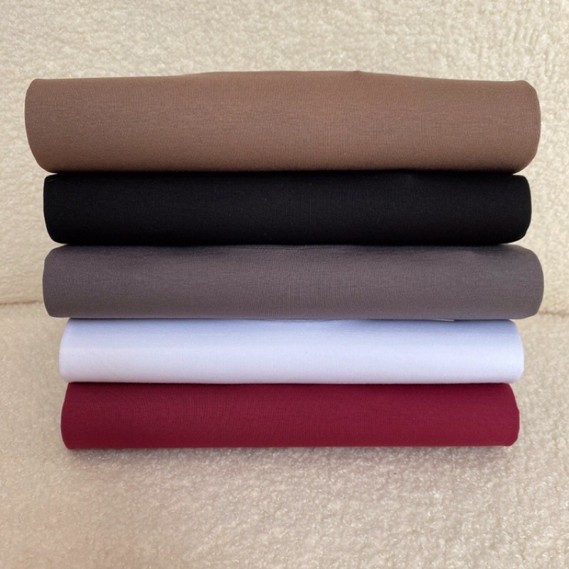 Áo phông nữ dài tay dáng ôm body thun cotton trơn HÀNG DÀY CAO CẤP cổ tròn màu đen trắng nâu xanh Uni