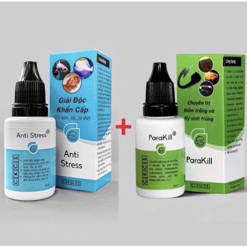 Anti stress + parakill dưỡng cá chống sốc nước