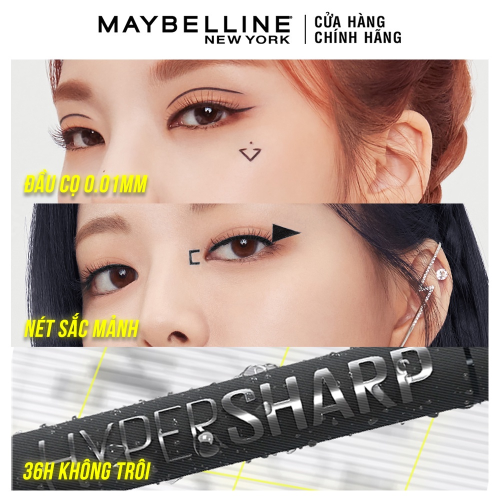 Bút Kẻ Mắt Nước Siêu Sắc Mảnh Maybelline New York Hyper Sharp Liner Extreme 0.4g