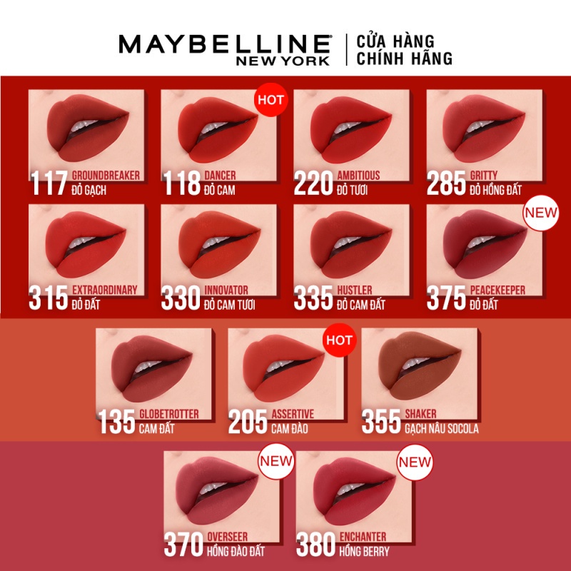 Son Kem Lì 16h Lâu Trôi Maybelline New York Super Stay Matte Ink City Edition Lipstick 5ml