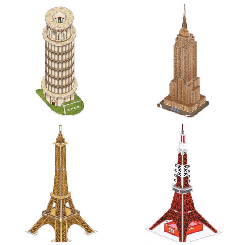Mô Hình Lắp Ráp 3D các Công Trình Nổi Tiếng Bằng Giấy Bìa Xốp siêu đẹp Cho Bé