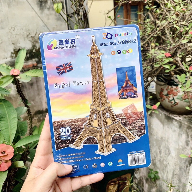 Mô Hình Lắp Ráp 3D các Công Trình Nổi Tiếng Bằng Giấy Bìa Xốp siêu đẹp Cho Bé