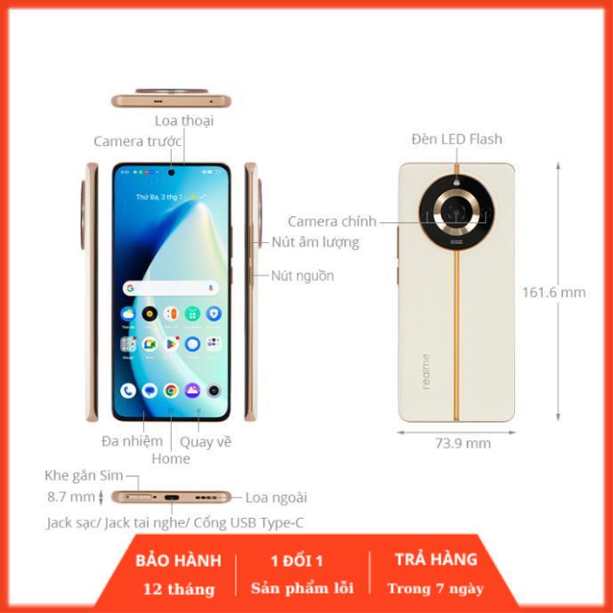 Điện thoại Realme 11 pro plus Dimensity 7050 5G Hàng chính hãng fullbox nguyên seal bảo hành 12 tháng tặng ốp lưng
