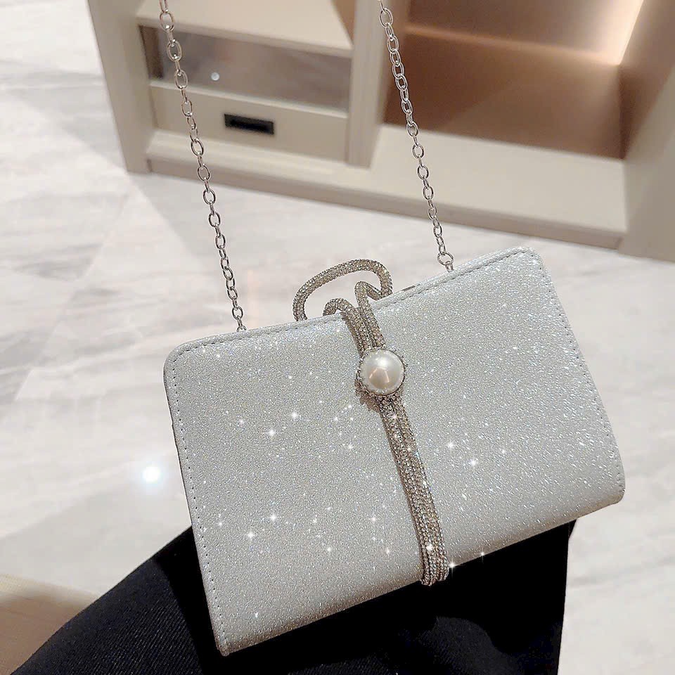 Clutch cầm tay quai cầm tay bling bling