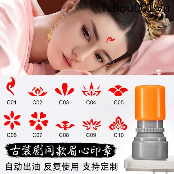 Hình Xăm Dán Trung Tâm Lông Mày Hoa Saffi Trung Tâm Hán Phục Đẹp Mắt Cho Bé Biểu Diễn Trên Cơ Thể