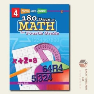 180 Days of Math ( Luyện toán ) - Từ Grade K đến Grade 6 (khổ A4)