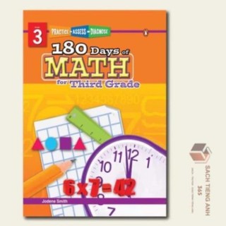 180 Days of Math ( Luyện toán ) - Từ Grade K đến Grade 6 (khổ A4)