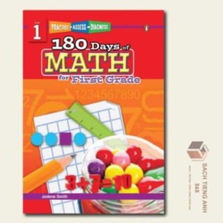 180 Days of Math ( Luyện toán ) - Từ Grade K đến Grade 6 (khổ A4)