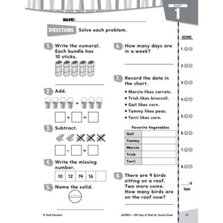 180 Days of Math ( Luyện toán ) - Từ Grade K đến Grade 6 (khổ A4)