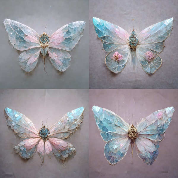 Hình Xăm Dán Chống Nước Họa Tiết Bướm Mặt Trăng Màu Hồng / Xanh Lá