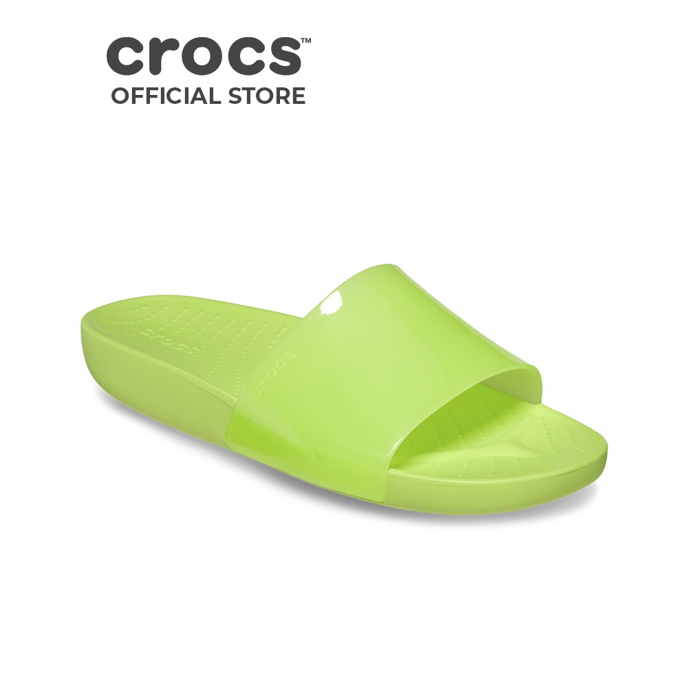 Dép Quai Ngang Nữ Crocs Splash Glossy - Limeade