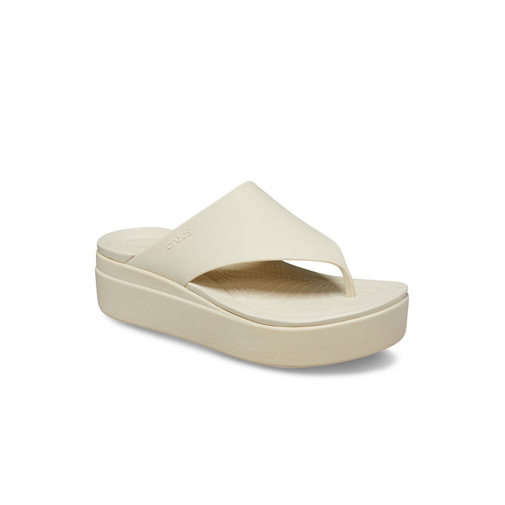 Dép Xỏ Ngón Nữ Crocs Brooklyn - Bone