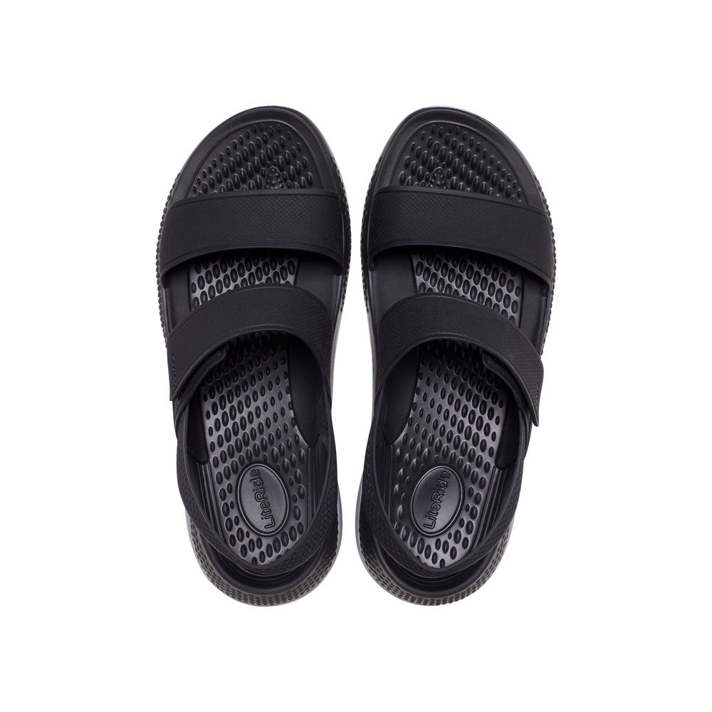 Xăng Đan Nữ Crocs Literide 360 - Black/Light Grey