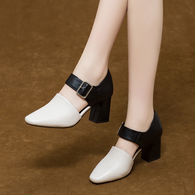 Giày Sandal Cao Gót Da Mềm Thời Trang Xuân Hè 2023 Cho Nữ