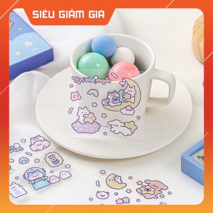 Miếng Dán Sticker Họa Tiết Hoạt Hình Trang Trí Cam