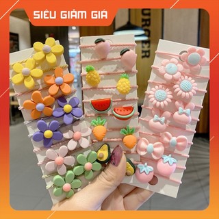 Dây buộc cột tóc hình hoa cúc dễ thương t2 cam
