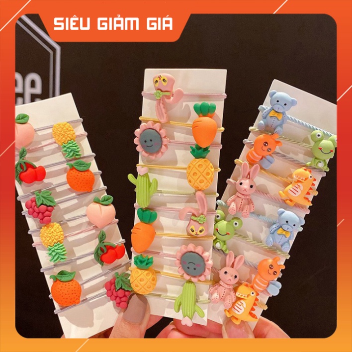 Dây Buộc Cột Tóc Hình Hoa Cúc Dễ Thương T2 Cam